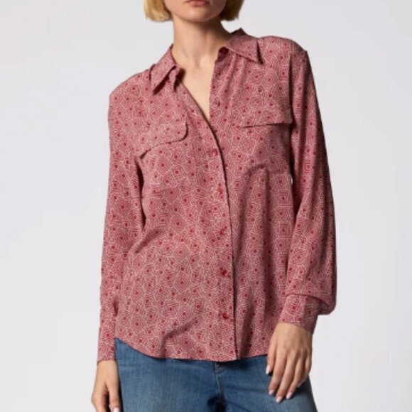 Equipment Slim Signature Earth Red Nature shirt 80% off MSRP - Picture 2 of 4